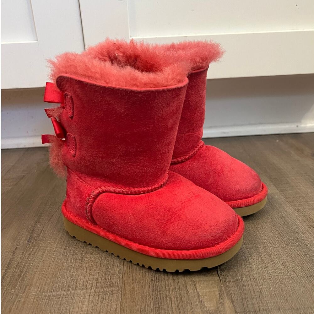 UGG Bailey Bow Pink Toddler Boots